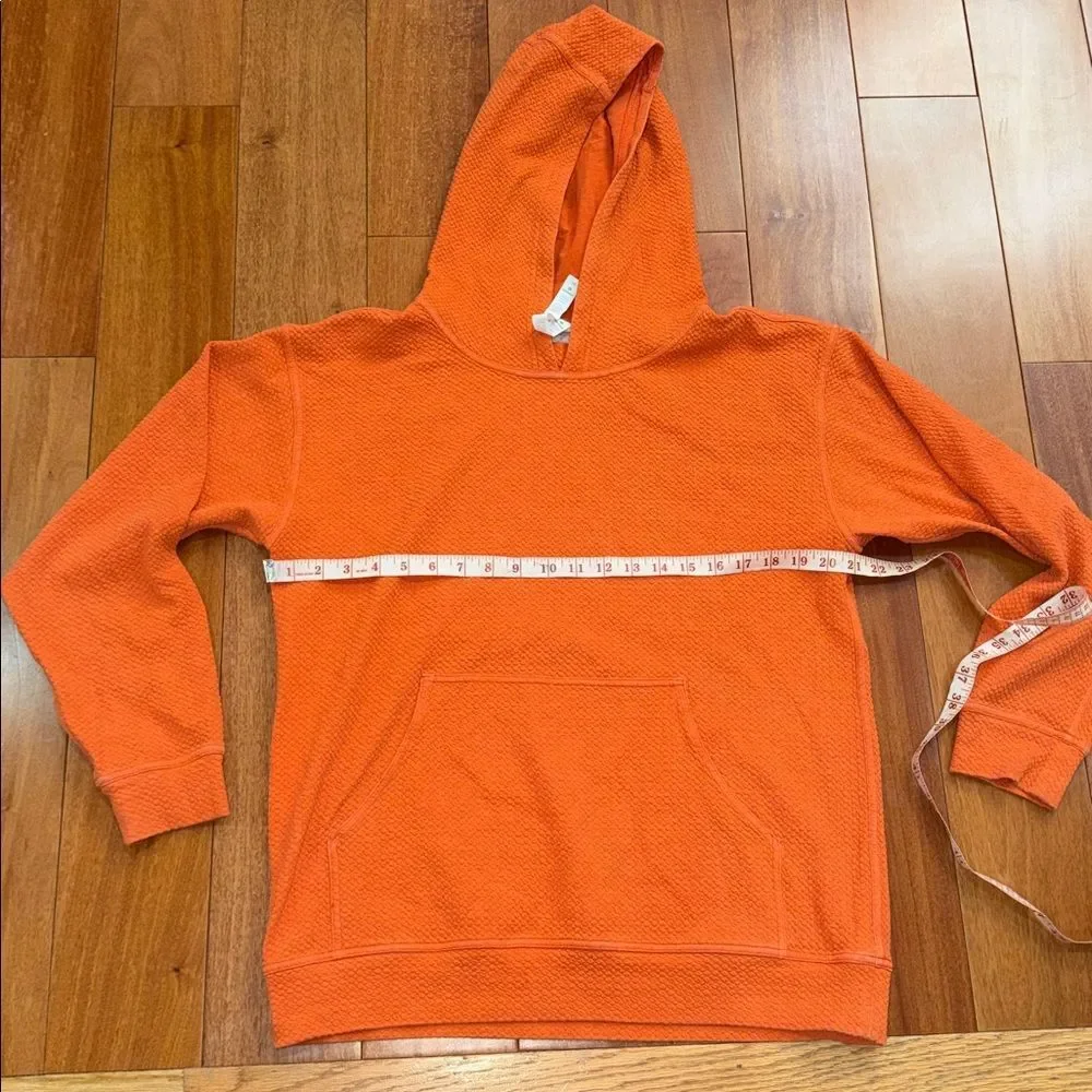 lululemon athletica All Yours Hoodie Bubble Dot Textured Orange Hoodie‎ size 10